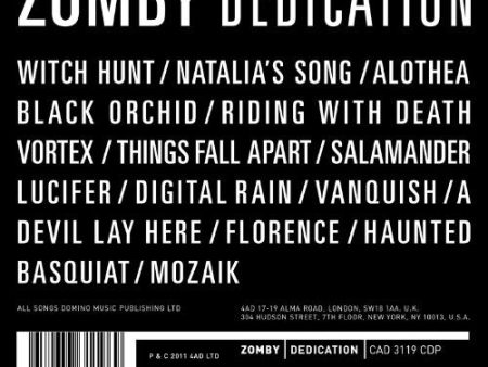 ZOMBY - DEDICATION (CD) Hot on Sale