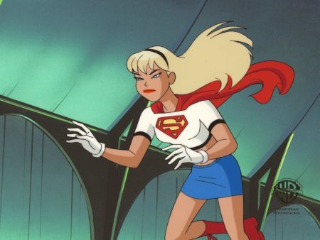 Superman the Animated Series Original Production Cel with Matching Drawing: Supergirl Online Hot Sale