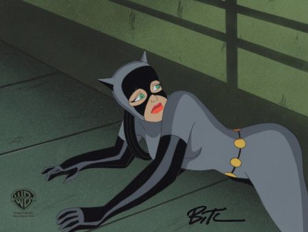 Batman The Animated Series Original Production Cel signed by Bruce Timm: Catwoman on Sale