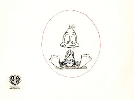 Tiny Toons Original Production Drawing: Plucky Duck For Cheap