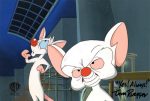 Pinky And The Brain Original Production Cel Signed by Tom Ruegger: Pinky and Brain Fashion