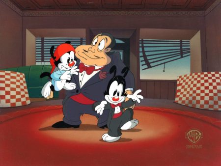 Animaniacs Original Production Cel: Yakko, Wakko, Don Pepperoni Fashion