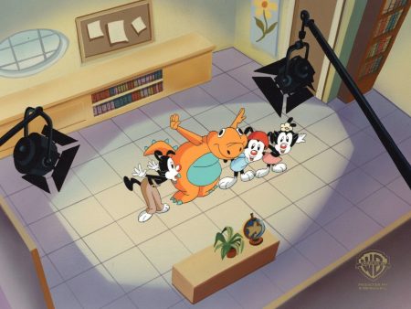 Animaniacs Original Production Cel: Wakko, Yakko, Dot, Baloney Fashion