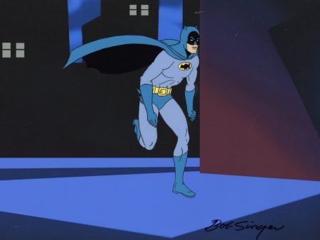 Batman Superfriends Original Production Cel and Matching Drawing Signed by Bob Singer: Batman Online