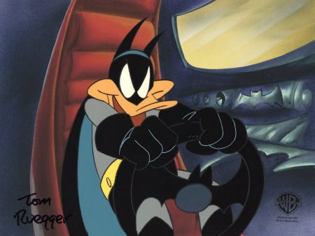 Tiny Toon Adventures Original Production Cel Signed by Tom Ruegger: Batduck Supply