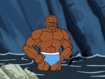 Fantastic Four Original Production Cel and Matching Drawing Signed by Stan Lee: The Thing For Cheap