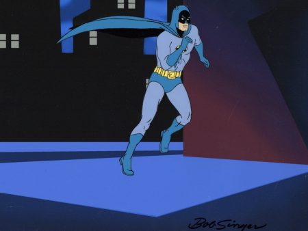 Batman Superfriends Original Production Cel and Matching Drawing Signed by Bob Singer: Batman For Discount