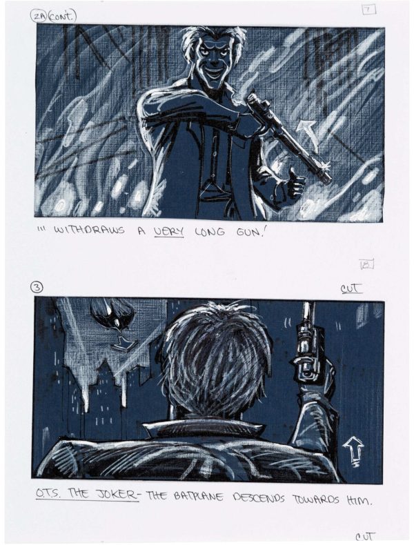 Batman Joker Storyboard Original Art Sequence of 4 For Discount