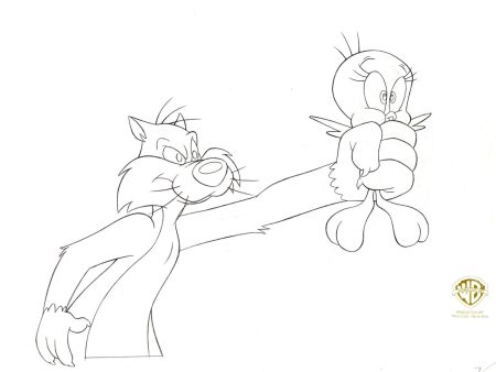 Looney Tunes Original Production Drawing: Sylvester and Tweety Sale