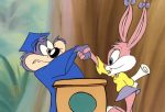 Tiny Toon Adventures Original Production Cel: Dizzy Devil and Babs Bunny Online Hot Sale