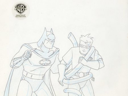 Batman The Animated Series Original Production Drawing: Batman and Robin on Sale