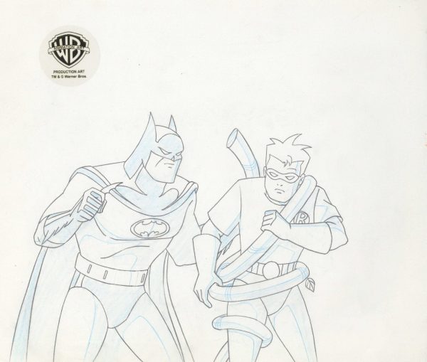 Batman The Animated Series Original Production Drawing: Batman and Robin on Sale