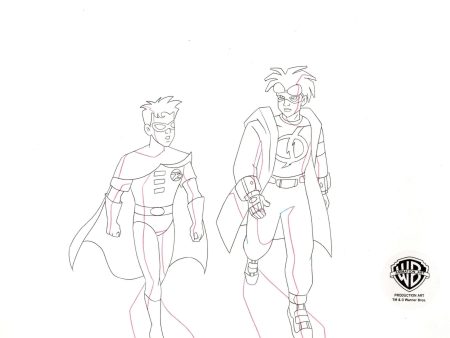 Static Shock Original Production Drawing: Static and Robin on Sale