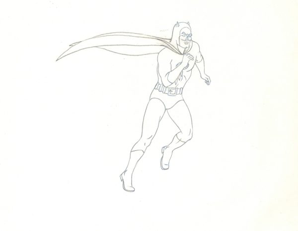 Batman Superfriends Original Production Cel and Matching Drawing Signed by Bob Singer: Batman For Discount