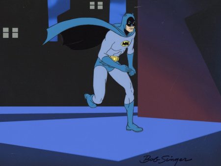 Batman Superfriends Original Production Cel and Matching Drawing Signed by Bob Singer: Batman Supply