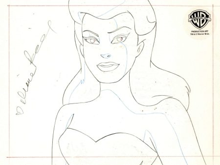 Batman The Animated Series Original Production Drawing signed by Diane Pershing: Poison Ivy For Sale