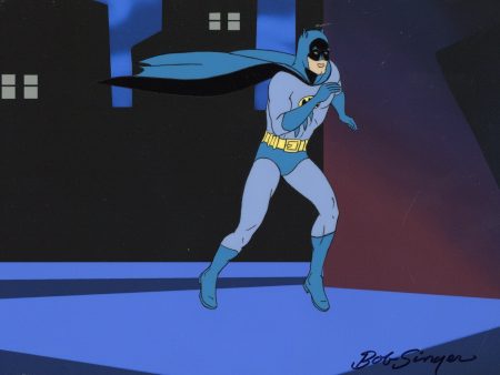 Batman Superfriends Original Production Cel and Matching Drawing Signed by Bob Singer: Batman For Sale