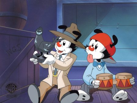 Animaniacs Original Production Cel on Original Background: Yakko and Wakko For Sale