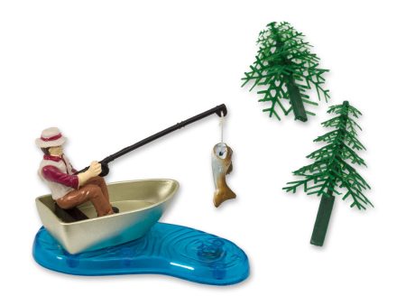 Cake Topper - Fisherman with Action Fish Hot on Sale