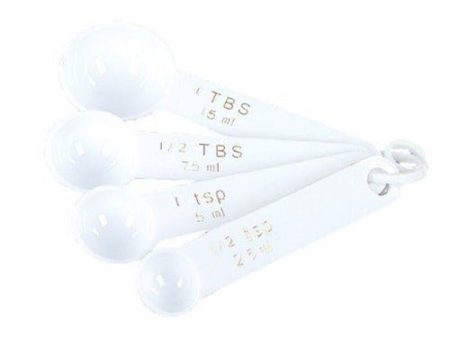 White Plastic Measuring Spoons on Sale