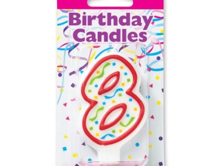 Candles - Numeral 8, 3 H Sale