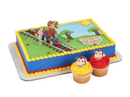 Cake Topper - Curious George on Train Discount